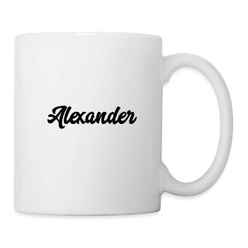 Alexander benutzerdefinierte Text Geburtstagsname - Tasse - Weiß - Rechts