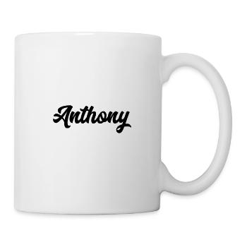 Anthony benutzerdefinierte Text Geburtstagsname - Tasse - Weiß - Rechts