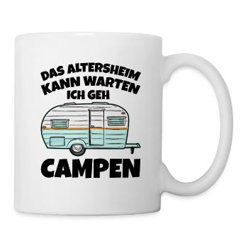 witziger Campingspruch für Camper mit Wohnmobil - Tasse - Weiß - Rechts