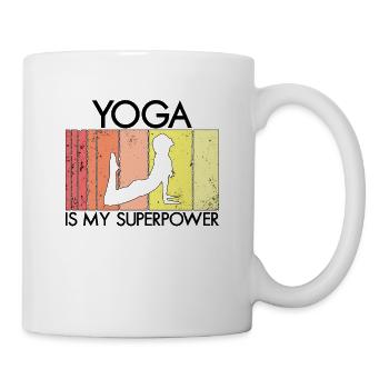 Le yoga, c’est mon super-pouvoir - Mug blanc - blanc - Droite