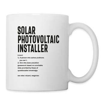 Solar Photovoltaic Installateur Gift Funny Job Titre - Mug blanc - blanc - Droite