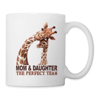 Mutter und Tochter Giraffe Geschenk - Tasse - Weiß - Rechts