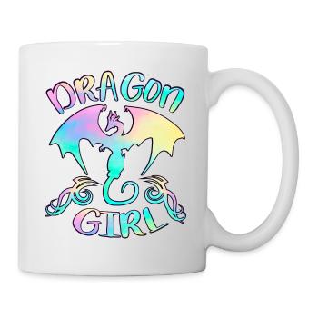 Fille de dragon - Mug blanc - blanc - Droite
