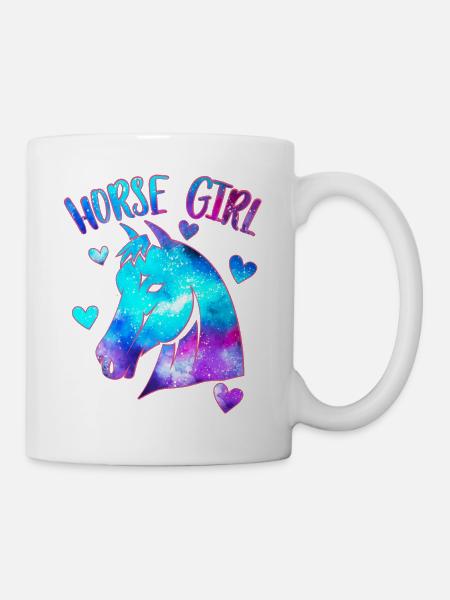 Pferd Mädchen - Tasse - Weiß