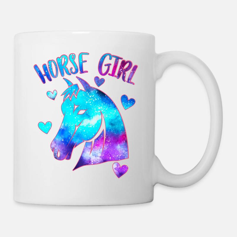 Pferd Mädchen - Tasse - Weiß