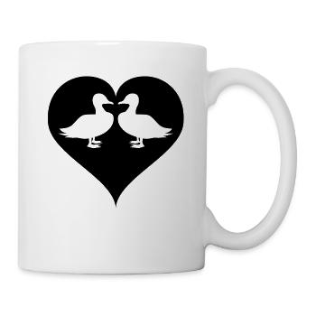 Ente Entchen Quietscheente Quak - Tasse - Weiß - Rechts