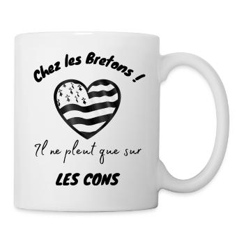 La Bretagne Proverbe breton cadeau humour régional - Mug blanc - blanc - Droite