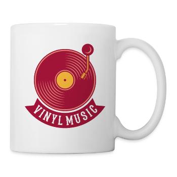 PLATINE VINYLE RECORD cadeau Vintage musique - Mug blanc - blanc - Droite