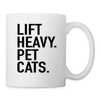 Chats lourds Animaux - Cadeau d’haltères - Mug blanc - blanc - Droite
