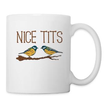 Bird watching Funny Nice Tits Gift Birdwatching - Mug - white - Right