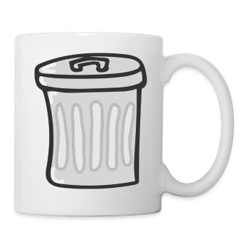 Poubelles - Mug blanc - blanc - Droite