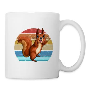 Se détendre! We’re All Crazy Vintage Squirrels Funny Squ - Mug blanc - blanc - Droite