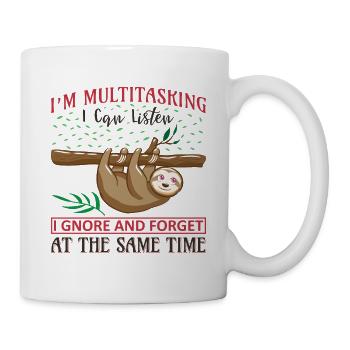 Paresseux Sloth sort drôle - Mug blanc - blanc - Droite