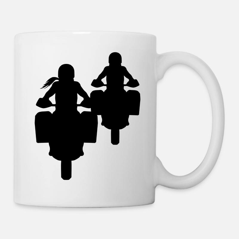 Bikercouple Motorrad Paar Pärchen Reisemotorrad - Tasse - Weiß