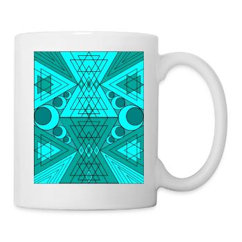 Sacred Geometry Turquoise BytheManzanitas - Mug - white - Right