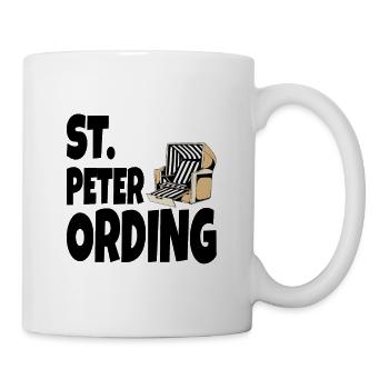 St. Peter Ording Nordsee Urlaub Segeln Surfen - Tasse - Weiß - Rechts