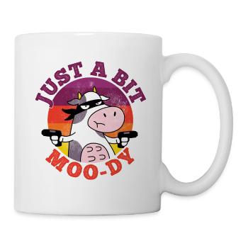 Nur ein bisschen Moo-Dy lustige Kuh Landwirtschaft Geschenk - Tasse - Weiß - Rechts