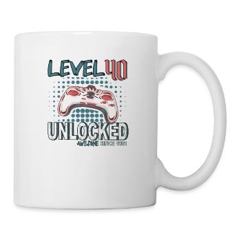 Gamer Controller Level 40 Unlocked - Tasse - Weiß - Rechts