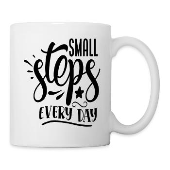 Cool sort motivation - small steps every day - Mug blanc - blanc - Droite