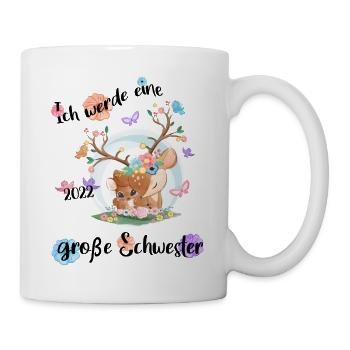 Annoncer la progéniture Je serai une grande sœur 2022 - Mug blanc - blanc - Droite