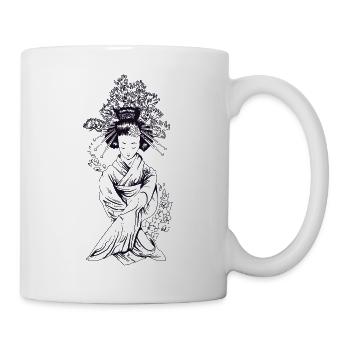 Geisha Art japonais - Mug blanc - blanc - Droite