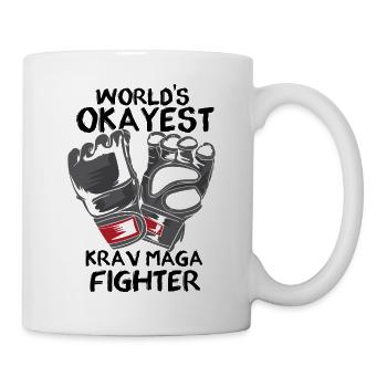Worlds Okayest Krav Maga Fighter Martial Arts Saying - Mug - white - Right
