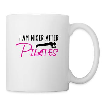 I am nicer after pilates - Mug blanc - blanc - Droite