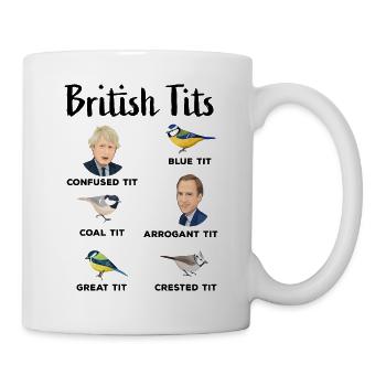 British Tits Bird Lover Funny Gift Boris Johnson - Mug - white - Right