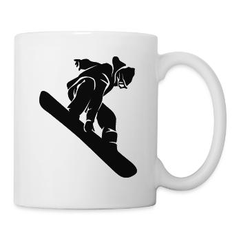 Snowboard - Tasse - Weiß - Rechts