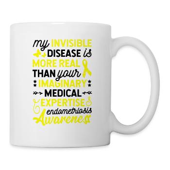 Ma maladie invisible, sensibilisation à l’endométriose - Mug blanc - blanc - Droite