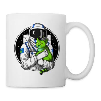 Chat étranger d’astronaute - Mug blanc - blanc - Droite