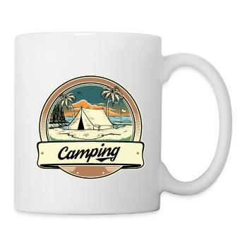 Tent Camper Camping Caravan Holiday Camping - Mug - white - Right