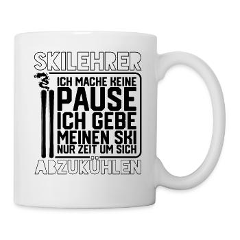 Skilehrer Wintersport - Tasse - Weiß - Rechts