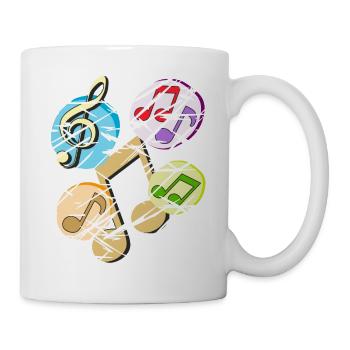 Notenschlüssel Noten Musik - Tasse - Weiß - Rechts