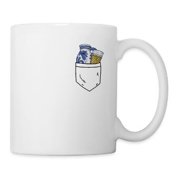 Ebbelwoi Spruch Lustig Äppler Apfelwein Frankfurt - Mug blanc - blanc - Droite