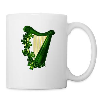 Harpe irlandaise drôle de cadeaux de la Saint-Patrick pour harpe p - Mug blanc - blanc - Droite