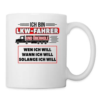 LKW-Fahrer LKW Fernfahrer Brummi Trucker Geschenk - Tasse - Weiß - Rechts