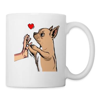 Chihuahua Liebe Hunde Frauchen Geschenk - Tasse - Weiß - Rechts