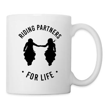 Riding Partners Couple Couple Bikercouple - Mug - white - Right