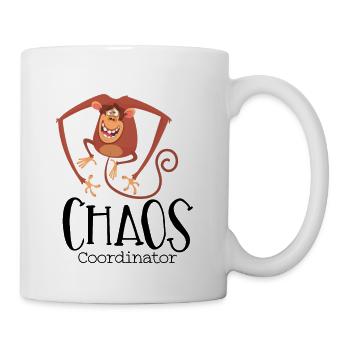 Chaos proverbe drôle drôle singe blague - Mug blanc - blanc - Droite
