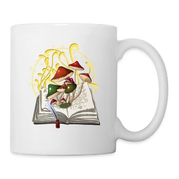 Mushrooms magical book - Mug - white - Right