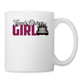 Truck Driver Girl Trucker Babes Geschenk - Tasse - Weiß - Rechts