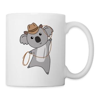 Cowboy Koala Koalas Koalabär Western Australien - Tasse - Weiß - Rechts