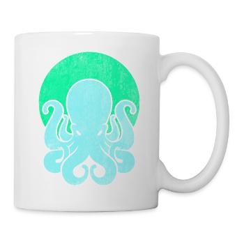 Oktopus Tintenfisch Kraken Kalmar - Tasse - Weiß - Rechts