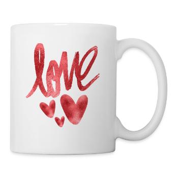 love, love, i love, heart, love, gift idea - Mug - white - Right