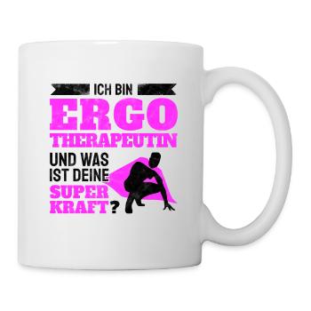 Ergotherapeutin meine Superkraft lustiger Spruch - Tasse - Weiß - Rechts