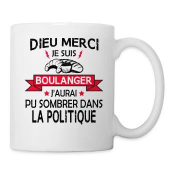 Métier boulanger cadeau humour artisan boulangerie - Mug blanc - blanc - Droite