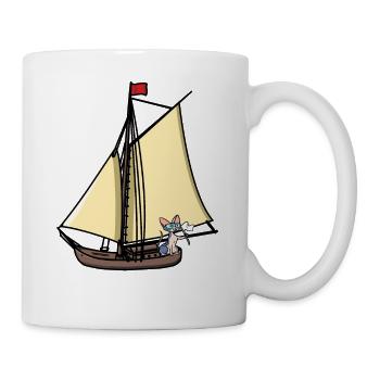 Marin voilier voilier chat en mer Maritim - Mug blanc - blanc - Droite