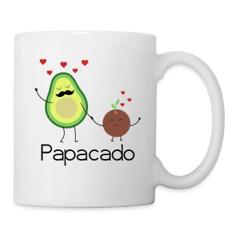 Papacado Vatertag Avocado Pärchen werdender Vater - Tasse - Weiß - Rechts