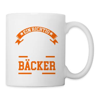 Bäcker Bäckermeister Geschenk - Tasse - Weiß - Rechts